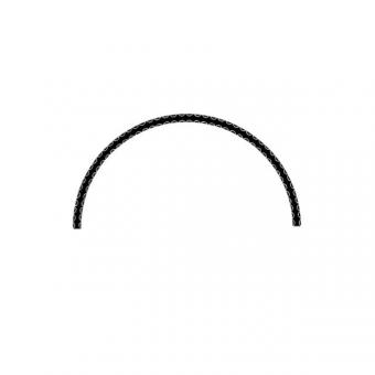 Arc de rond, bords martelés, 30x30x2,5 mm, 900 mm 